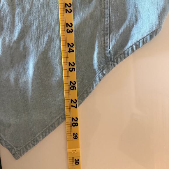 Soft Surroundings Light Chambray Drape Alicante Tencel Topper 1X Fall Layering - Picture 7 of 8